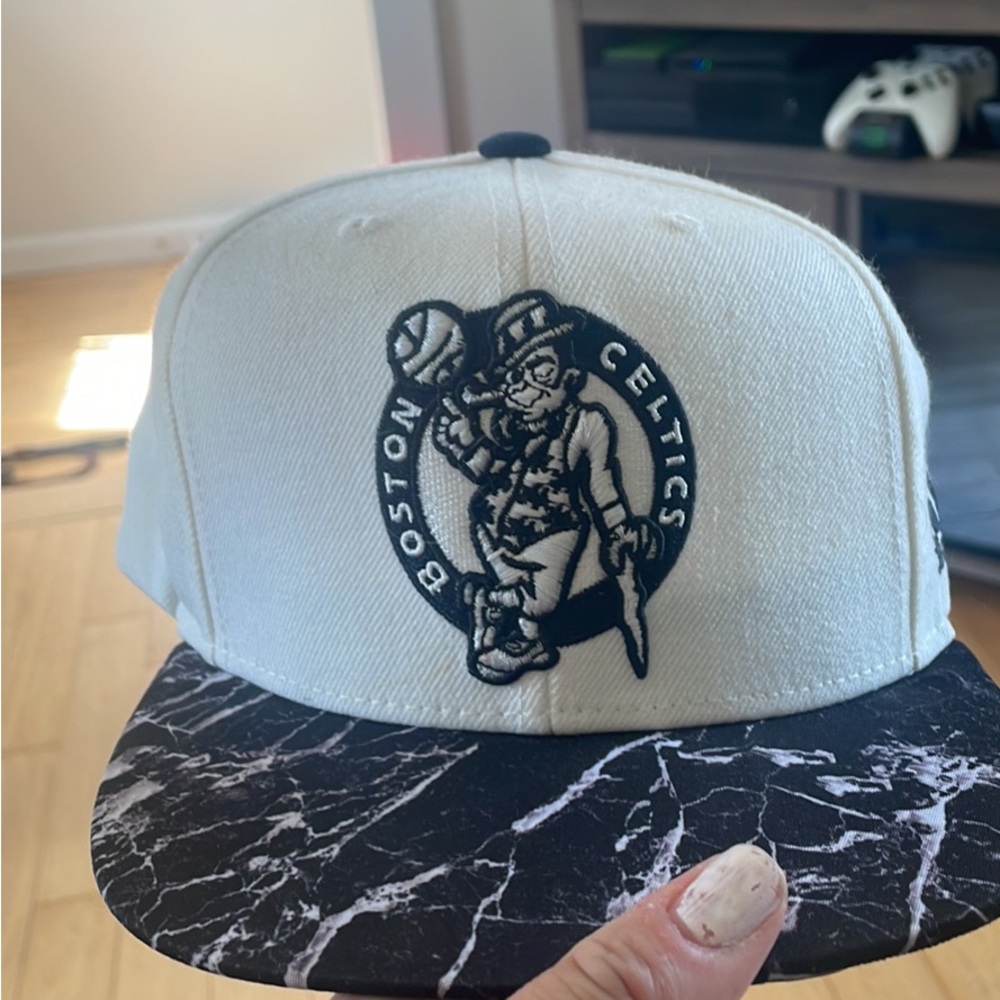 White and Black Cap